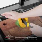 EVE ซิงค์ล้างจาน 1 หลุม สีเทาไทเทเนียม + ก๊อกน้ำ ANGULAR และอุปกรณ์เสริม