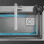 EVE ซิงค์ล้างจาน 1 หลุม สีเทาไทเทเนียม + ก๊อกน้ำ ANGULAR และอุปกรณ์เสริม