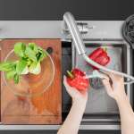 EVE ซิงค์ล้างจาน 1 หลุม สีเทาไทเทเนียม + ก๊อกน้ำ ANGULAR และอุปกรณ์เสริม