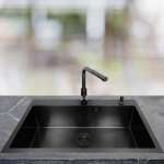 EVE ซิงค์ล้างจาน 1 หลุม สแตนเลสสีดำ + ก๊อกน้ำ LEXI GUNMETAL EP และอุปกรณ์เสริม