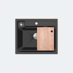 EVE ซิงค์ล้างจาน หินแกรนิตสังเคราะห์ BLACK + ก๊อกน้ำ VINA BLACK EP และอุปกรณ์เสริม 0