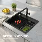 EVE ซิงค์ล้างจาน หินแกรนิตสังเคราะห์ BLACK + ก๊อกน้ำ VINA BLACK EP และอุปกรณ์เสริม