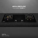 EVE เตาแก๊ส 2 หัว แบบฝัง ฐานกระจกนิรภัย