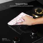 EVE เตาแก๊ส 3 หัว แบบฝัง ฐานกระจกนิรภัย