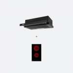 EVE เตาเซรามิค เตาไฟฟ้าเซรามิค 2 หัว แบบฝัง + เครื่องดูดควันแบบฝังรางเลื่อน 0