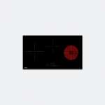 EVE เตาไฟฟ้า 3 หัว เตาแม่เหล็กไฟฟ้าผสมเตาเซรามิค + เครื่องดูดควันแบบฝัง