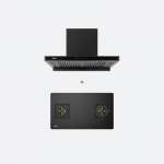 EVE เตาแก๊สแบบฝัง 2 หัว ฐานกระจกนิรภัย + เครื่องดูดควันติดผนัง 0