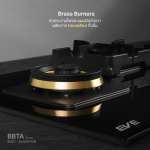 EVE เตาแก๊สแบบฝัง 2 หัว ฐานกระจกนิรภัย + เครื่องดูดควันติดผนัง