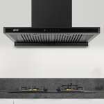 EVE เตาแก๊สแบบฝัง 2 หัว ฐานกระจกนิรภัย + เครื่องดูดควันติดผนัง