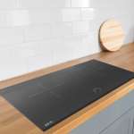 EVE เตาแม่เหล็กไฟฟ้า 2 หัว แบบฝัง + เครื่องดูดควันติดผนัง แบบกระโจม