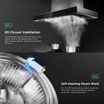 EVE เตาแม่เหล็กไฟฟ้า 2 หัว แบบฝัง + เครื่องดูดควันติดผนัง แบบกระโจม