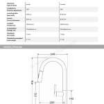 EVE ก๊อกน้ำอ่างล้างจาน ก๊อกน้ำผสม ร้อน-เย็น สีดำ MODI BLACK EP