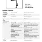 EVE ก๊อกน้ำอ่างล้างจาน ก๊อกน้ำผสม ร้อน-เย็น สีดำ ZENO BLACK EP