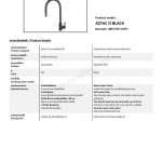 EVE ก๊อกน้ำอ่างล้างจาน ก๊อกซิงค์ล้างจาน ก๊อกน้ำสีดำ AZTAC II BLACK