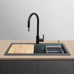 EVE ก๊อกน้ำอ่างล้างจาน ก๊อกซิงค์ล้างจาน ก๊อกน้ำสีดำ AZTAC II BLACK