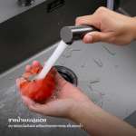 EVE ก๊อกน้ำอ่างล้างจาน ก๊อกน้ำ 3 ทาง ก๊อกน้ำผสมน้ำดื่ม TRINITY PLUS GUNMETAL EP