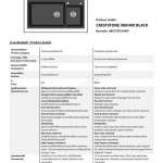 EVE ซิงค์แกรนิต ซิงค์ล้างจานสีดำ