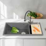 EVE ซิงค์แกรนิต ซิงค์ล้างจานสีเทา