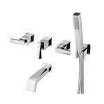 คลิกเลย COTTO ก๊อกผสมอ่างอาบน้ำชนิดฝังผนัง พร้อมฝักบัวสายอ่อน 1 ฟังก์ชั่น รุ่น GLACIER 0