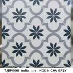 คลิกเลย BIRDY กระเบื้องเซรามิคชนิดเคลือบ เกรด A ตรานก ขนาด 40 x 40 cm. ลายนกนิชา เกรย์ 0