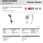 A-6014-HS ฝักบัว 3 ฟังก์ชั่น พร้อมสายและขอแขวน รุ่น Smart