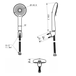A-6018-CH-A ชุดฝักบัวสายอ่อน 3 ฟังก์ชั่น รุ่น RainSwitch Power Jet