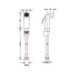 BW01-11 ชุดฉีดชำระสีขาว พร้อมสายและขอแขวน (สาย PVC ยาว 120 ซม.) Karat Faucet