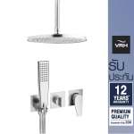 HFVSP-3131C3 ก๊อกเดี่ยวผสมฝักบัวแบบฝังผนัง พร้อมฝักบัวก้านแข็งติดเพดานขนาด 10" และฝักบัวมือถือขนาด 2" x 4" รุ่น CONTOUR 0