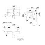 HFVSP-3121C2 ก๊อกเดี่ยวผสม แบบติดผนัง (ไม่รวมฝักบัวมือถือ) รุ่น CONTOUR
