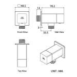 HFVSB-3120X2 ก๊อกน้ำสำหรับฝักบัวอาบน้ำ แบบติดผนัง (ไม่รวมสายอ่อน) รุ่น CUBE