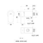 HFVSP-3120F1 ก๊อกเดี่ยวฝักบัว แบบติดผนัง (ไม่รวมสายอ่อน) รุ่น FLOW