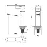 HFVSP-2000H3 ก๊อกเดี่ยวอ่างล้างหน้า แบบตั้งพื้น รุ่น HYBRID