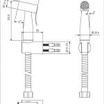 FXVH0-0040ES ชุดหัวฉีดชำระสเตนเลส พร้อมสายสเตนเลส ยาว 1.2 เมตร และขายึด รุ่น COLLON