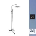 FJVHS-115DFS ชุดฝักบัวก้านแข็ง วาล์วเดี่ยวผสมแบบติดผนัง พร้อมหัวฝักบัวขนาด 8" และฝักบัวมือถือขนาด 2" รุ่น MARATHON 0