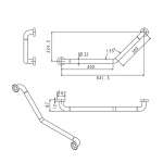 FBVHC-TS792F ราวทรงตัวสเตนเลส 135 องศา เส้นผ่านศูนย์กลาง 32 มม. ขนาด 300 x 400 มม. (ติดด้านซ้าย)