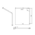 FBVHC-TS794B ราวทรงตัวสเตนเลส เส้นผ่านศูนย์กลาง 32 มม. ขนาด 700 x 750 มม.