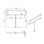 FBVHC-TS795B ราวทรงตัวสเตนเลส เส้นผ่านศูนย์กลาง 32 มม. ขนาด 800 x 700 มม.