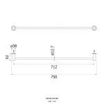 FBVHB-N101BS ราวแขวนผ้า ยาว 750 มม. รุ่น BONNY
