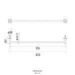 FBVHB-N101AS ราวแขวนผ้า ยาว 600 มม. รุ่น BONNY