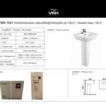RB955-WBPBR-7021 อ่างล่างหน้าแขวนผนัง พร้อมขาตั้ง มีรูก๊อกและรูน้ำล้น รุ่น KANT