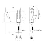 HFVSP-2001H5 ก๊อกเดี่ยวผสมอ่างล้างหน้า แบบตั้งพื้น รุ่น HYBRID
