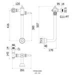 HFVSR-6120S2 ฟลัชวาล์วขับล้างแบบก้านโยก URINALS FLUSH VALVE