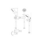 FJHOF-116BWZ ฝักบัวมือถือด้ามโค้ง 2.5" พร้อมสาย PVC 1.5 เมตร สีขาว รุ่น JOLLY