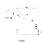 FBVHR-V108AS ราวทรงตัวสแตนเลส 135 องศา เส้นผ่านศูนย์กลาง 32 มม. ขนาด 200 x 200 มม. รุ่น RIVIERA