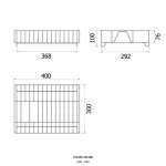 HW106-W106B ตะแกรงวางจาน แบบตั้งพื้น ขนาด 300 x 400 x 100 มม.