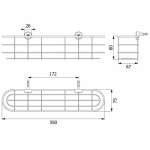 HW109-W109B ตะแกรงอเนกประสงค์ แบบติดผนัง ขนาด 75 x 350 x 80 มม.
