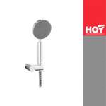 FJHOF-S120AC ฝักบัวพลาสติกด้ามโค้งสีชุบซาติน 4" พร้อมสายสเตนเลส 1.5 เมตรและขายึด รุ่น HORI 0
