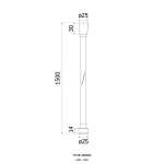 FJVHP-00085S สายฝักบัวซิลเวอร์ ยาว 1.50 เมตร