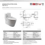 2007-WT-0 สุขภัณฑ์แบบชิ้นเดียว รุ่น Acacia Evolution ใช้น้ำ 2.6/4 ลิตร