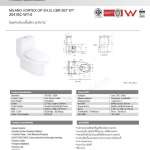 2041SC-WT-0 สุขภัณฑ์แบบชิ้นเดียว รุ่น Milano ใช้น้ำ 3/4.2 ลิตร 